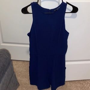 Navy Romper with zipper & pockets